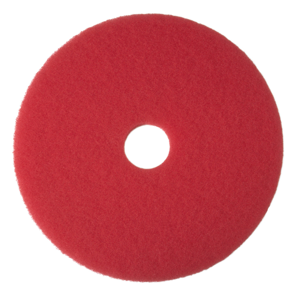 Tampon de polissage rouge 3M 5100 - 14 po de diamètre - Paquet de 5
