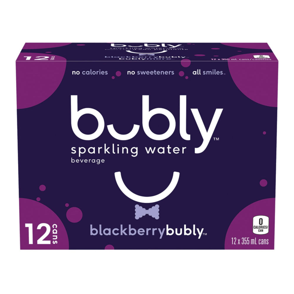 Bubly Sparkling Water - 355 ml - Blackberry - 12 Pack