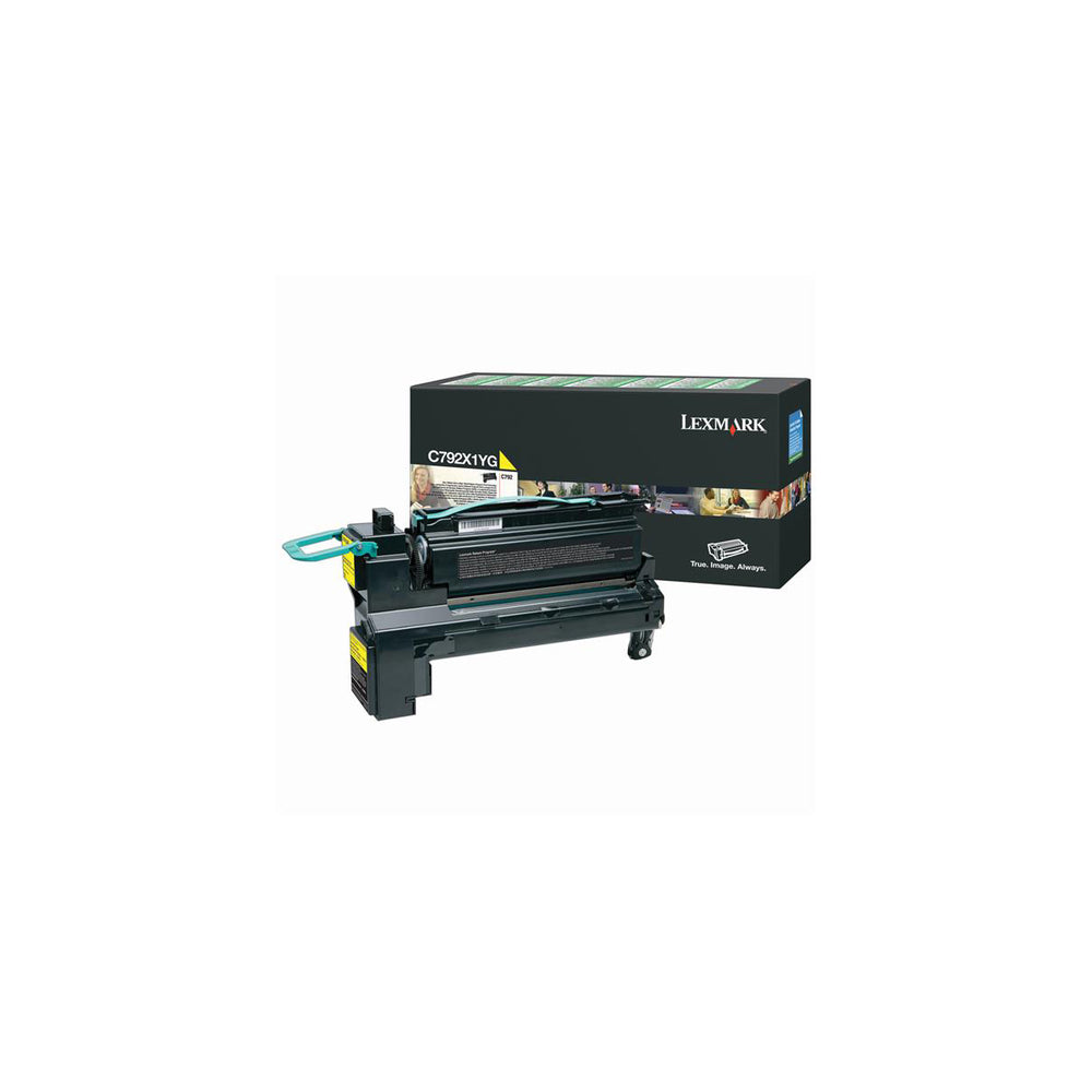 Lexmark Toner Cartridge, C792EX, 20000 Page Yield, Yellow