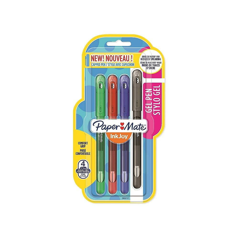 Paper Mate InkJoy Gel Pens - Medium Point - 0.7 mm - Business Colours - 4 Pack
