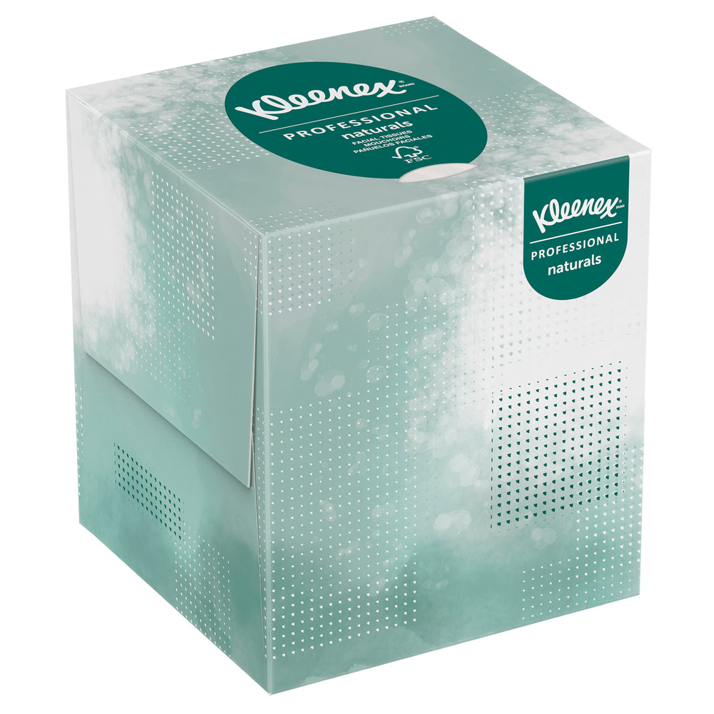 Kleenex Professional Naturals Boutique Facial Tissue Cube for Business (21272) - Upright Face Tissue Box - 2-Ply - 90 sheets