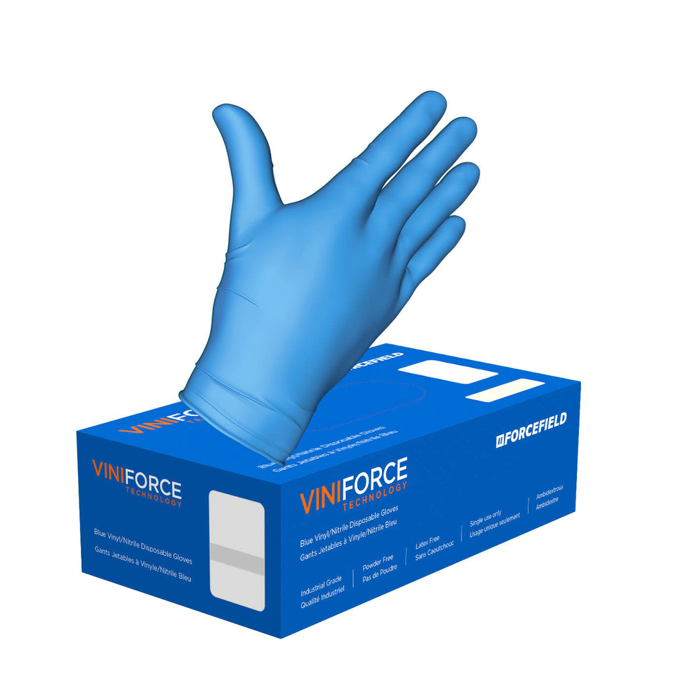Gants jetables hybrides Forcefield en vinyle nitrile - XL - Paquet de 100