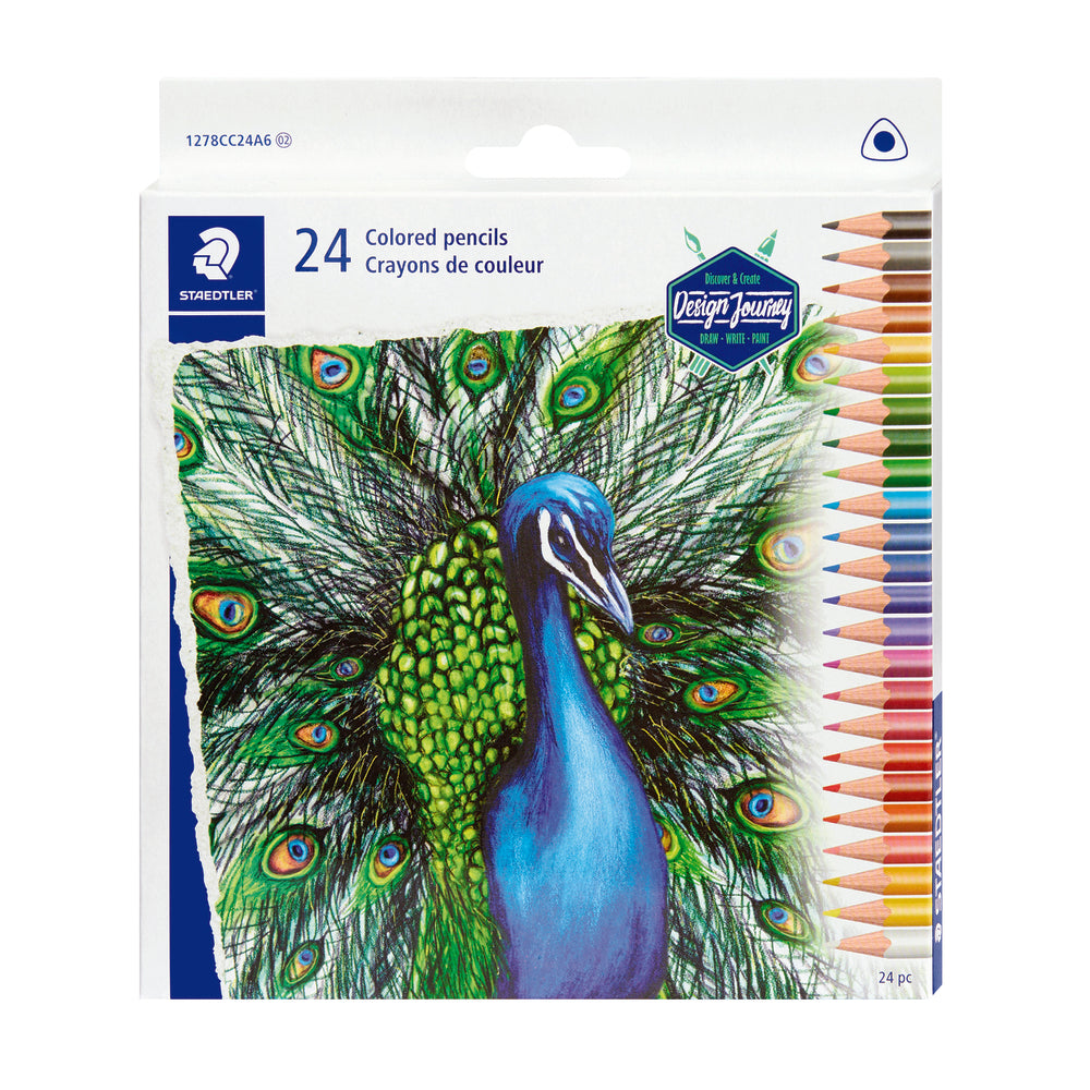 Crayons de couleur triangulaires Staedtler - Lot de 24