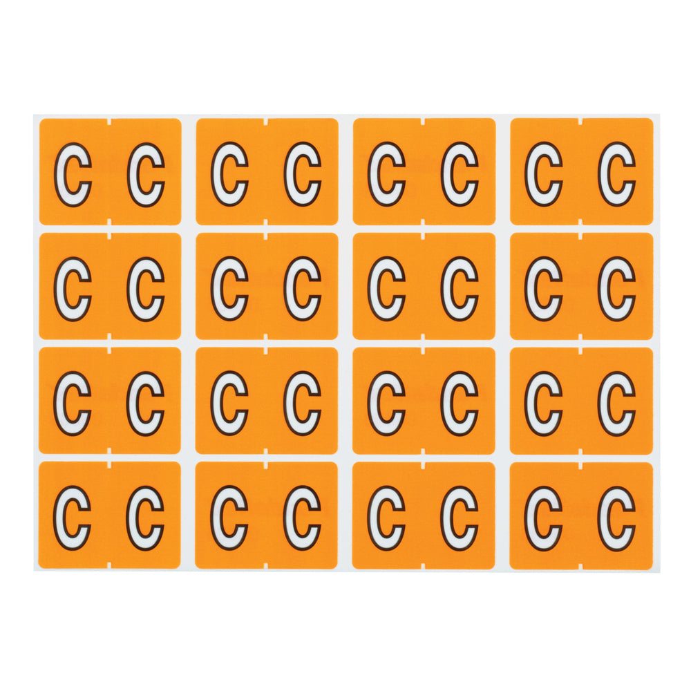 Étiquettes de classement Pendaflex AZ orange clair à onglets - C - Paquet de 240
