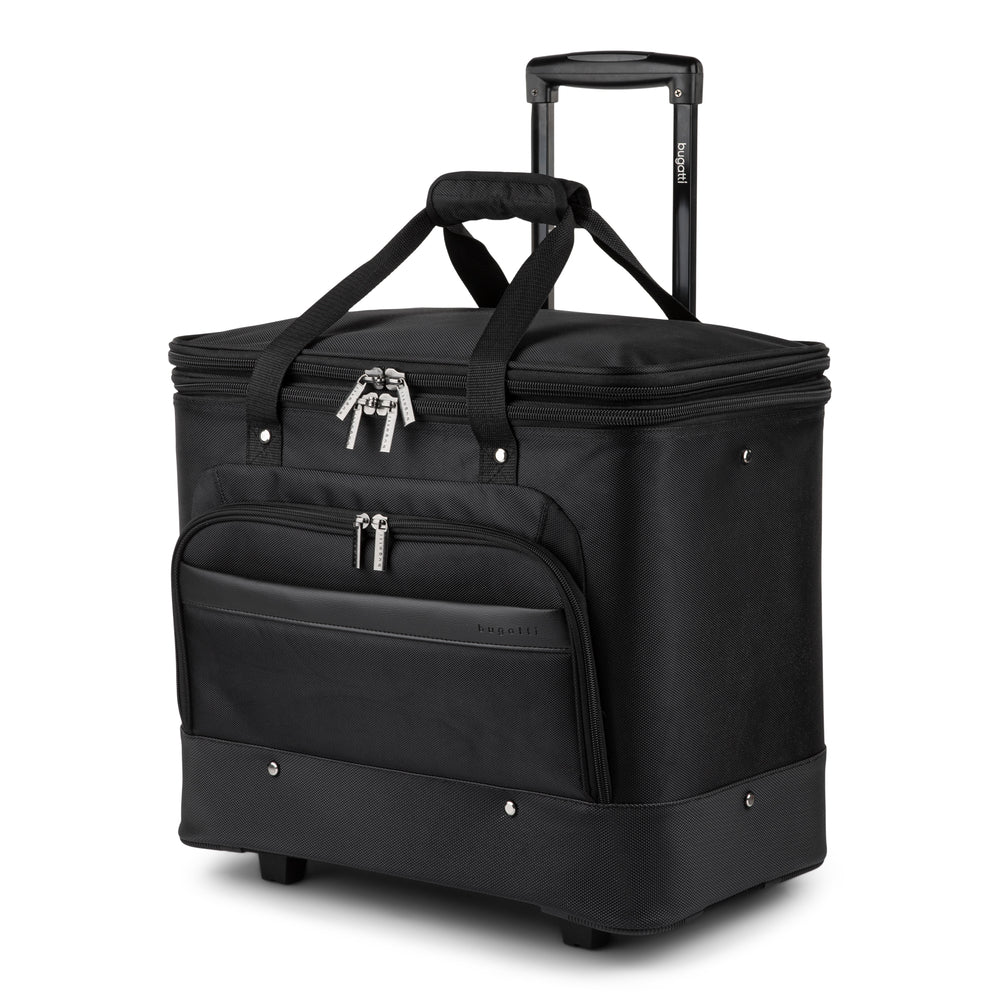 Bugatti 17" Litigation Business Case with Wheels, Black