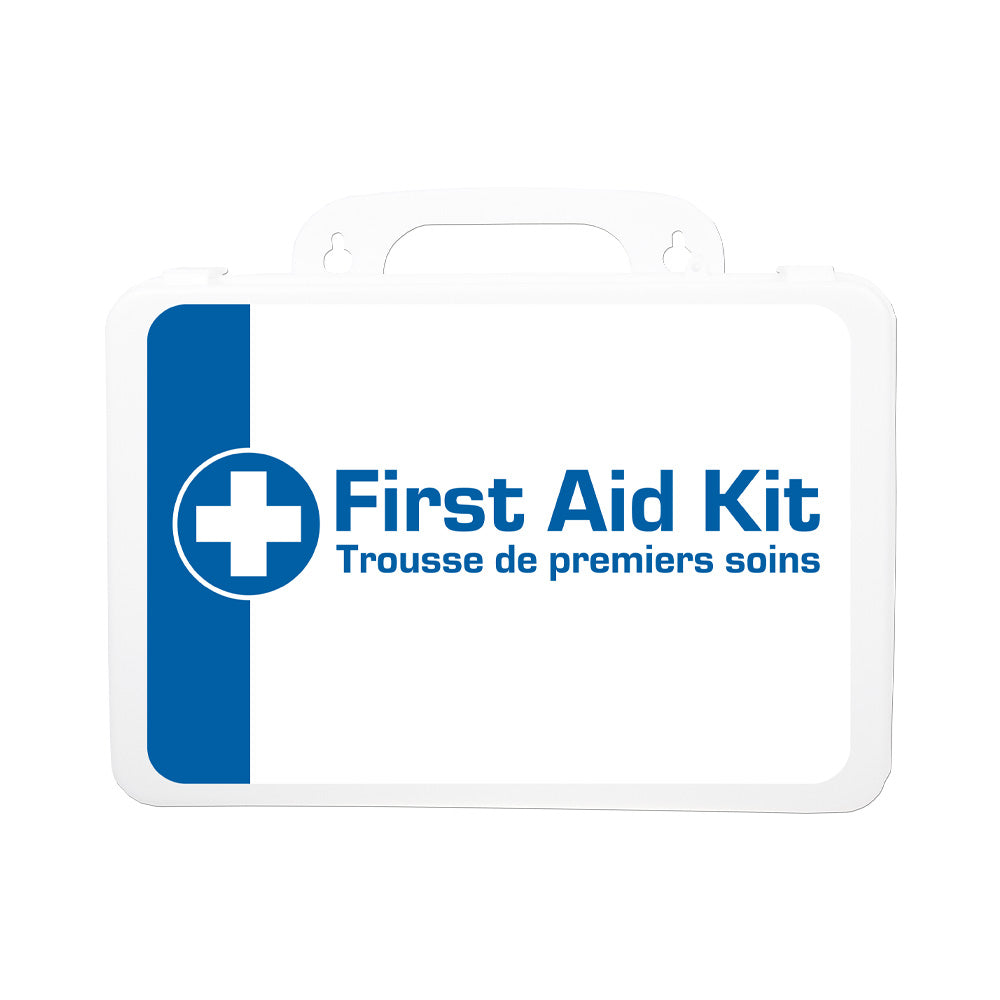 Trousse de premiers secours en plastique Wasip P16 - Blanc - 9,5" x 7" x 3,25"