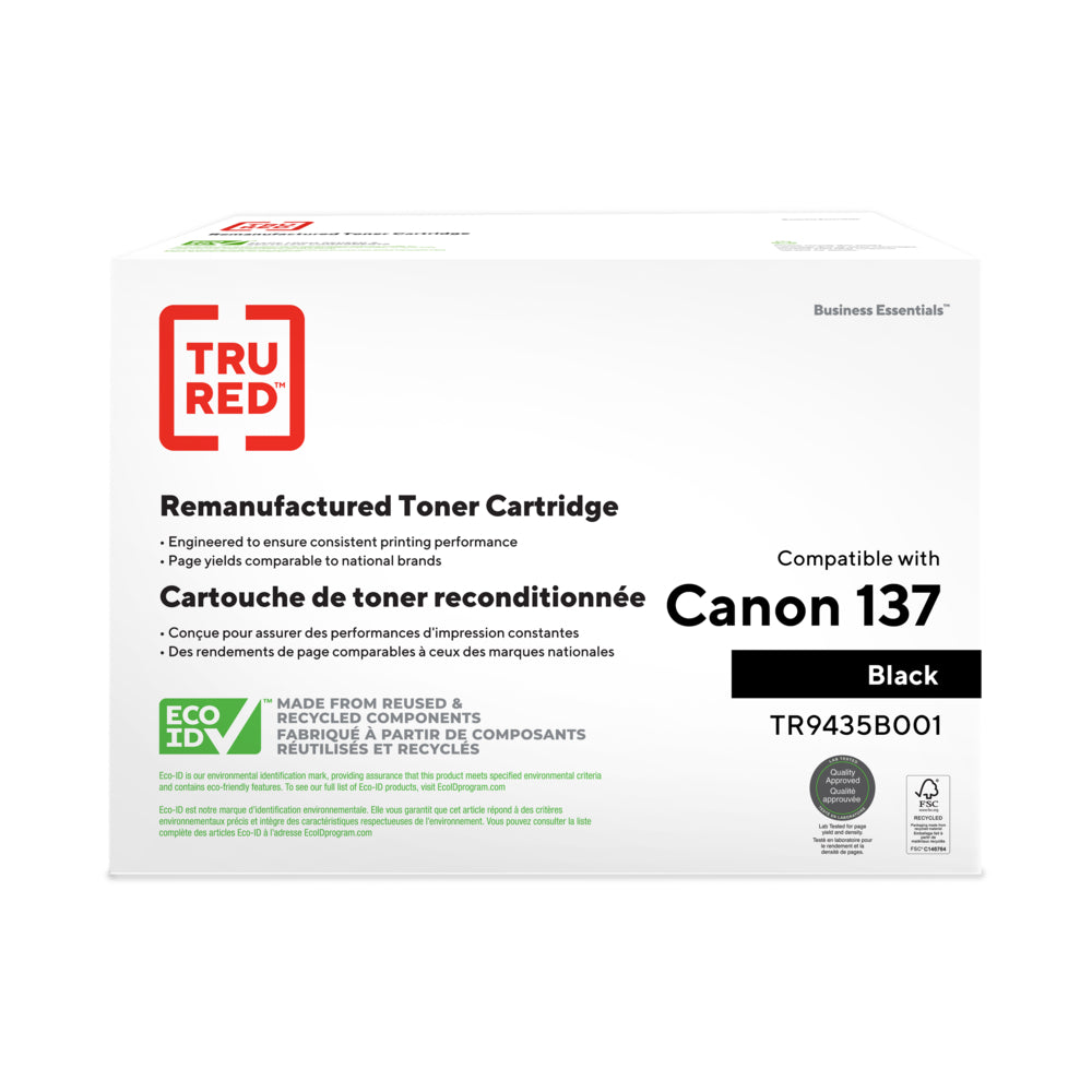Cartouche de toner reconditionnée Tru Red – Canon 137 noir – Rendement standard