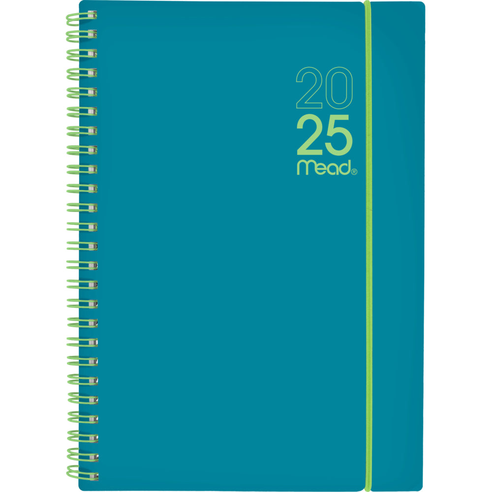 Mead 2025 Colour Pop! Weekly/Monthly Planner - 8-1/2" H x 5-1/2" W - Pacific Blue - Bilingual