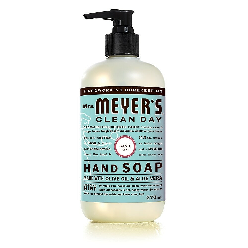 Savon pour les mains Mrs. Meyer's Clean Day - 370 ml - Basilic