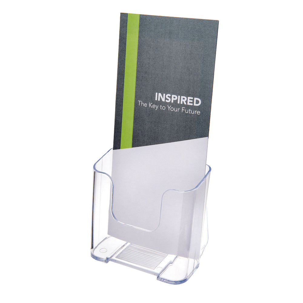 Deflecto DocuHolder Literature Holder - 1 Compartment - Leaflet Size - Clear (77501)