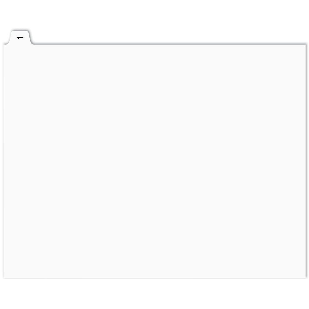 Apak Numerical Index Tabs - #1 - White - 8 1/2" x 11" - 1/15th Cut - 110 lb. - Unpunched - 25 Pack