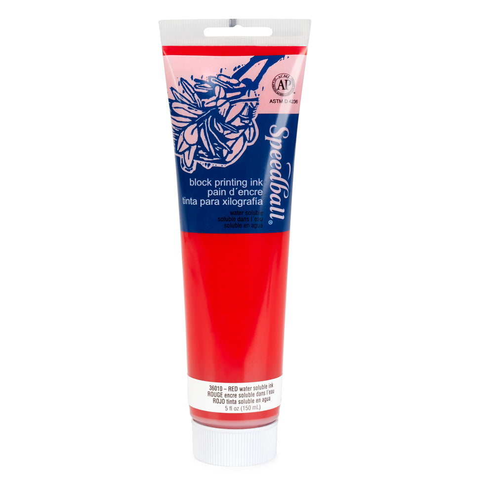 Speedball Art Products Water-Soluble Block Printing Ink - Red - 148 ml