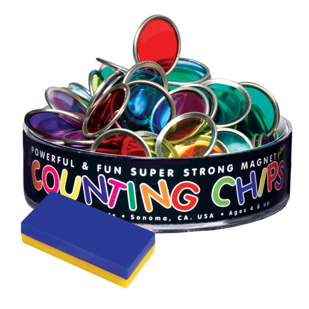 Dowling Magnets Block Magnet with 75 Counting Chips