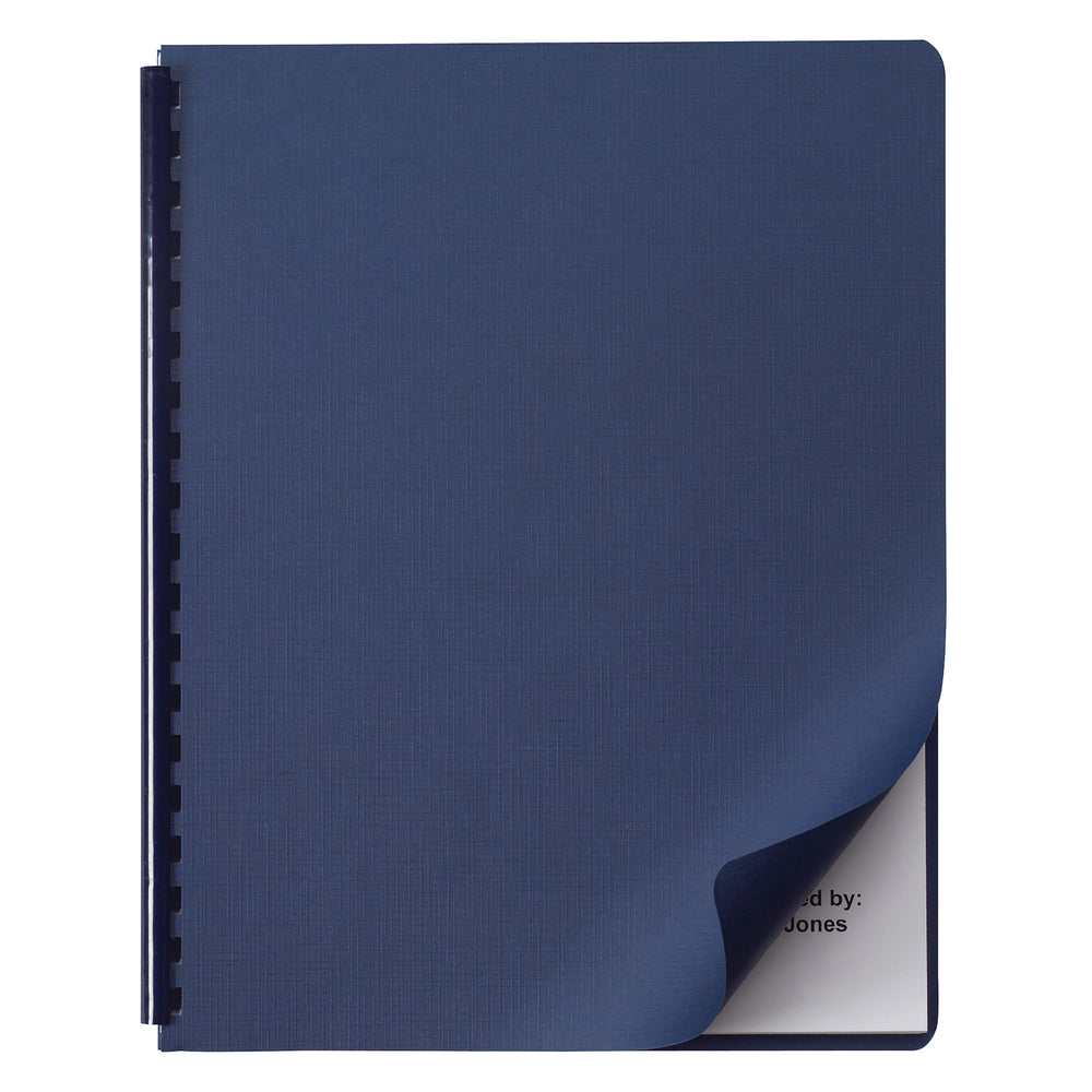 GBC Linen Weave Standard Presentation Covers - 8-3/4" x 11-1/4" - Navy - 200 Pack