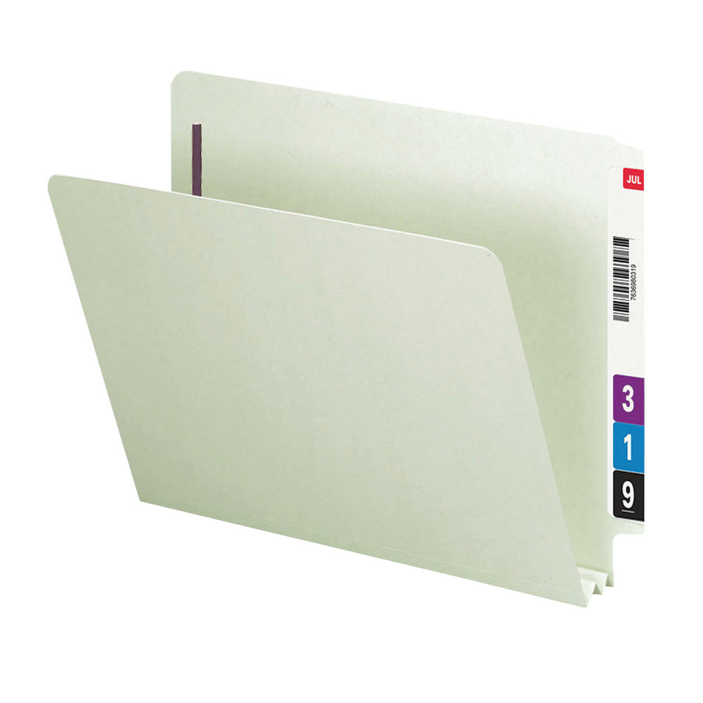 Chemises en carton comprimé Smead à onglets latéraux avec 2 attaches - Format lettre - 25 pt - Extension de 2 po - Paquet de 25
