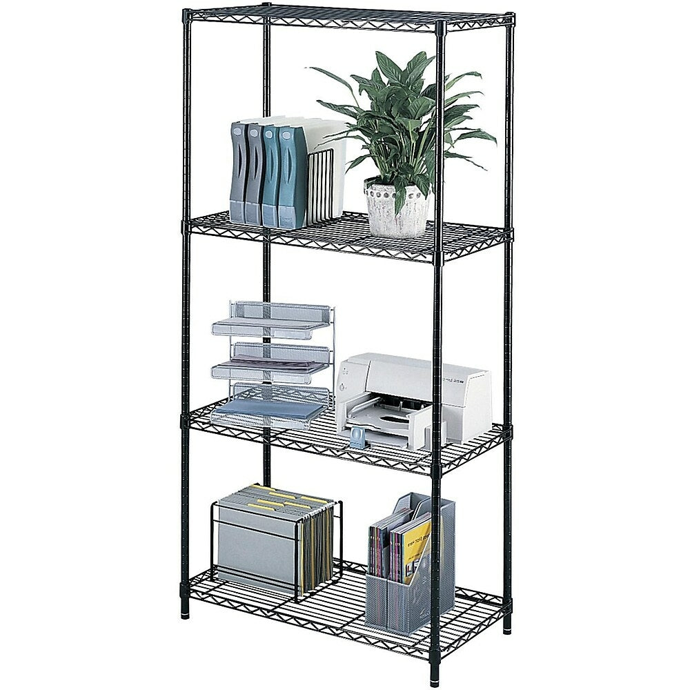 Étagère industrielle en fil métallique Safco, unité de base, 45,7 cm x 91,4 cm