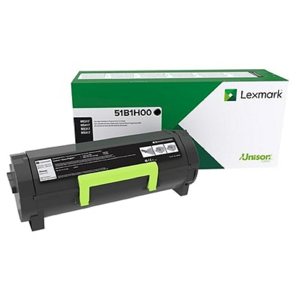 Cartouche de toner Lexmark MS/MX417/517/617, programme de retour, noir, haut rendement (51B1H00)