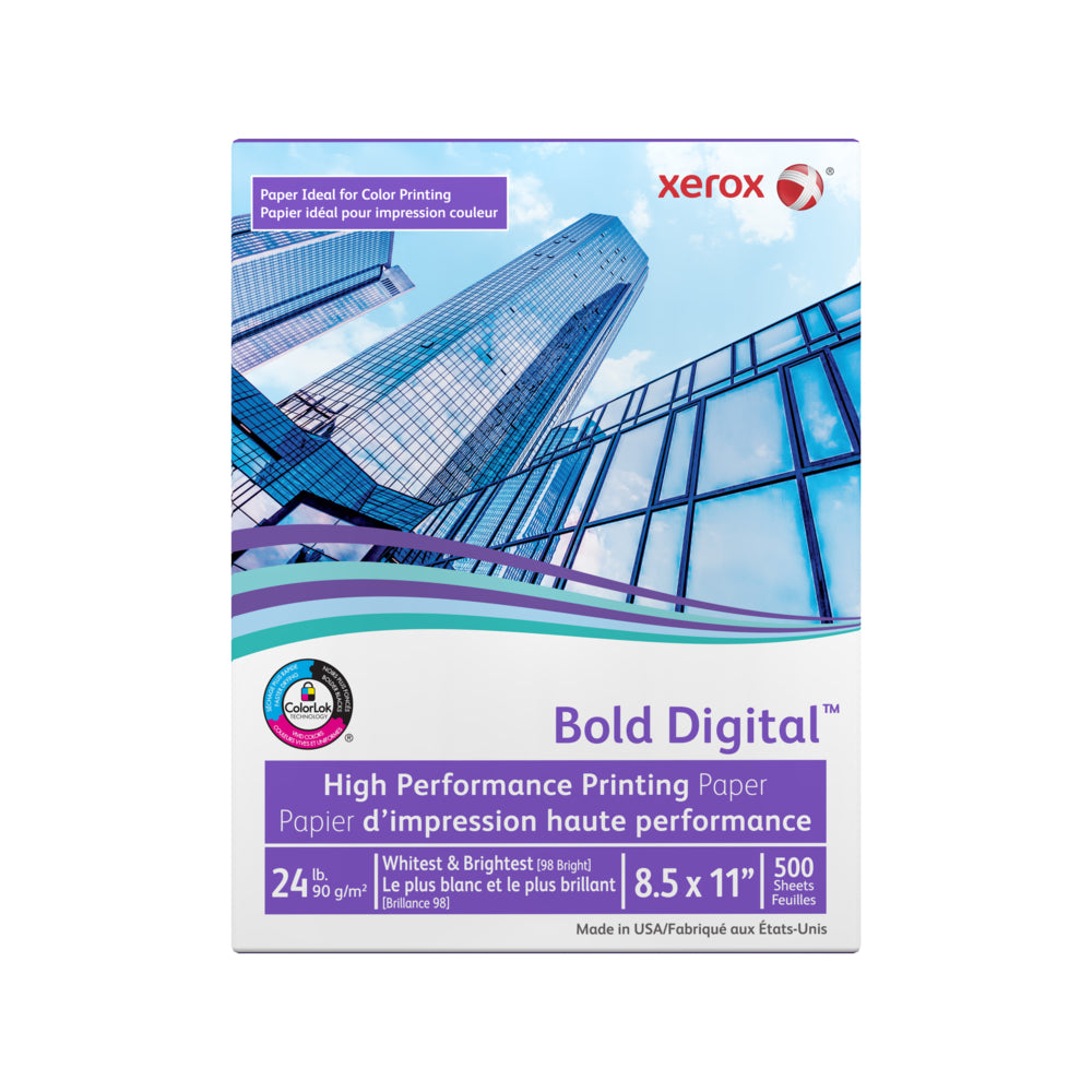 Papier d'impression Xerox Bold Digital certifié FSC, 24 lb, 8,5" x 11", blanc, 500 feuilles (3R11540)