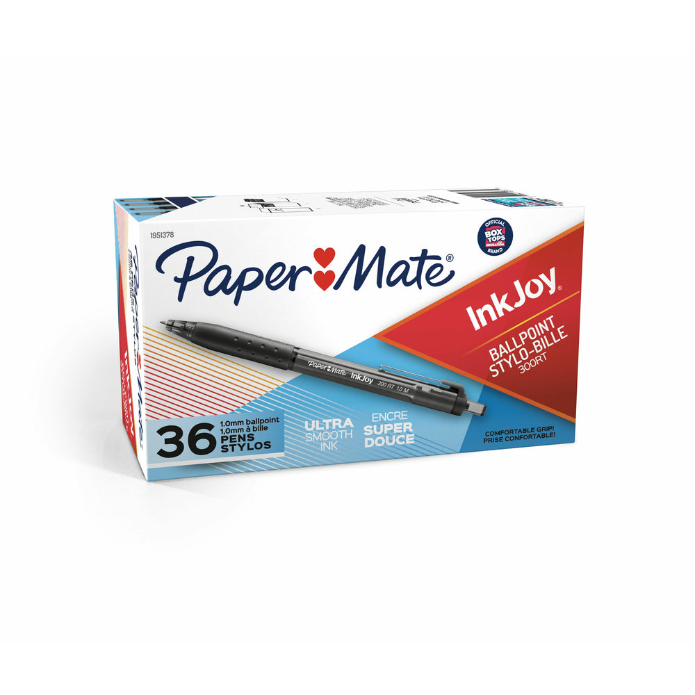 Paper Mate InkJoy 300RT Retractable Ballpoint Pens - 1.0mm - Black - 36 Pack
