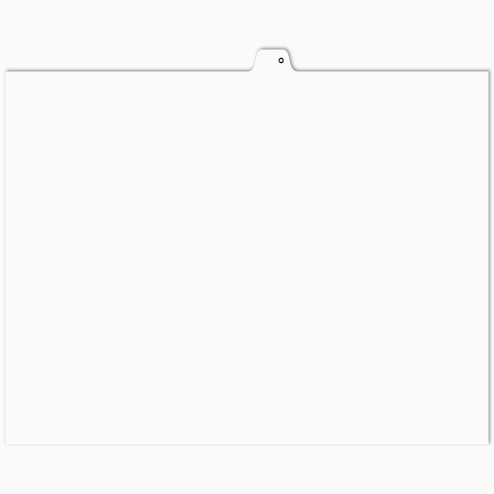 Apak Alphabetical Index Tab - Letter O - White,8 1/2" x 11" - 1/26th Cut - Unpunched - 25 Pack