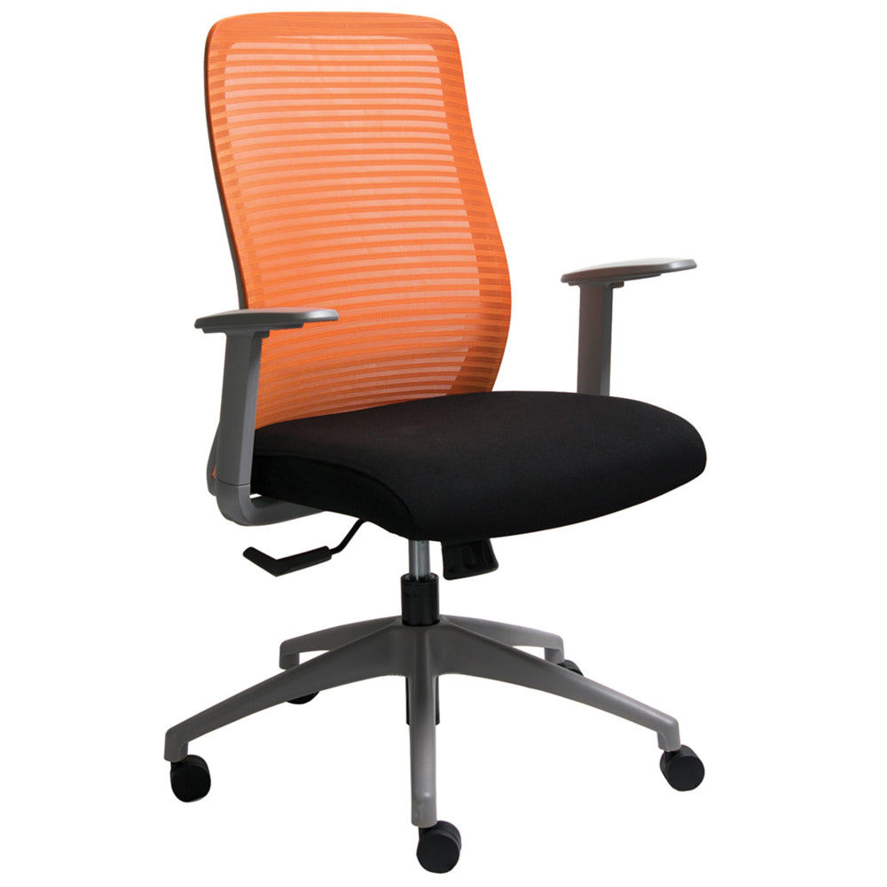 Fauteuil inclinable syncro Horizon ERA à dossier moyen en maille - Orange