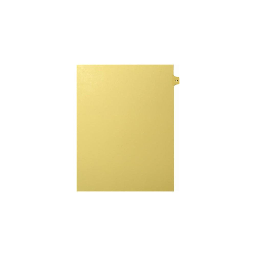 Onglets numériques Sterling Singles, n° 17, chamois, format lettre, coupe 1/15, paquet de 25