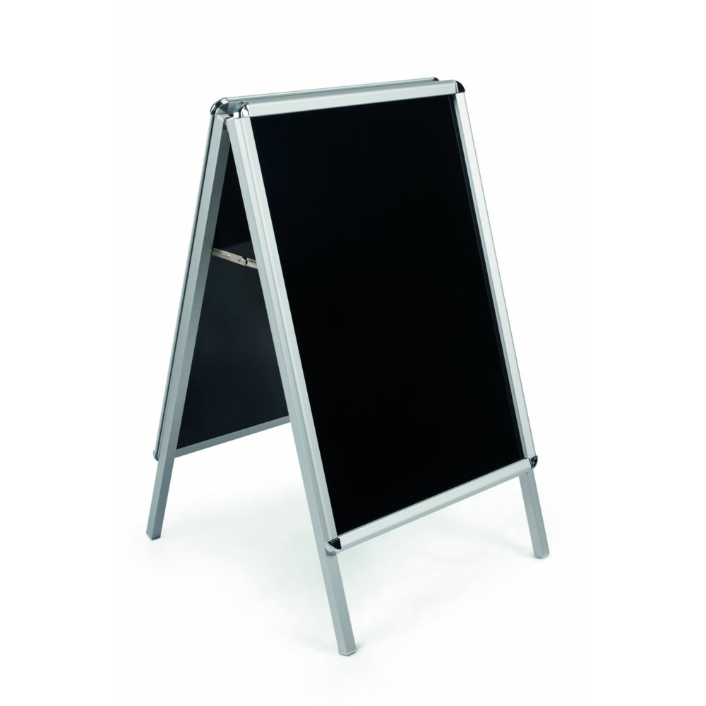 Porte-affiche et panneau magnétique effaçable à l'eau MasterVision en forme de A - 35" x 25" - Cadre en aluminium