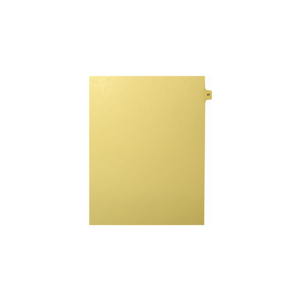 Onglets numériques Sterling Singles, n° 47, chamois, format lettre, coupe 1/15, paquet de 25