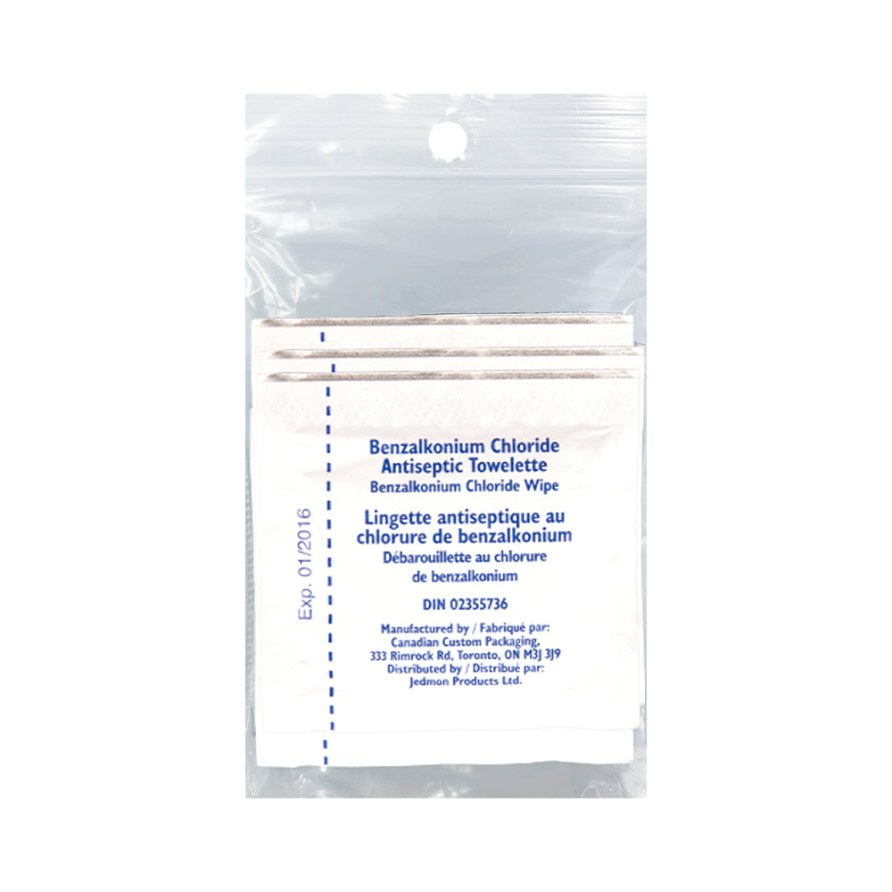 Wasip BZK Antiseptic Towelettes - 6 Pack