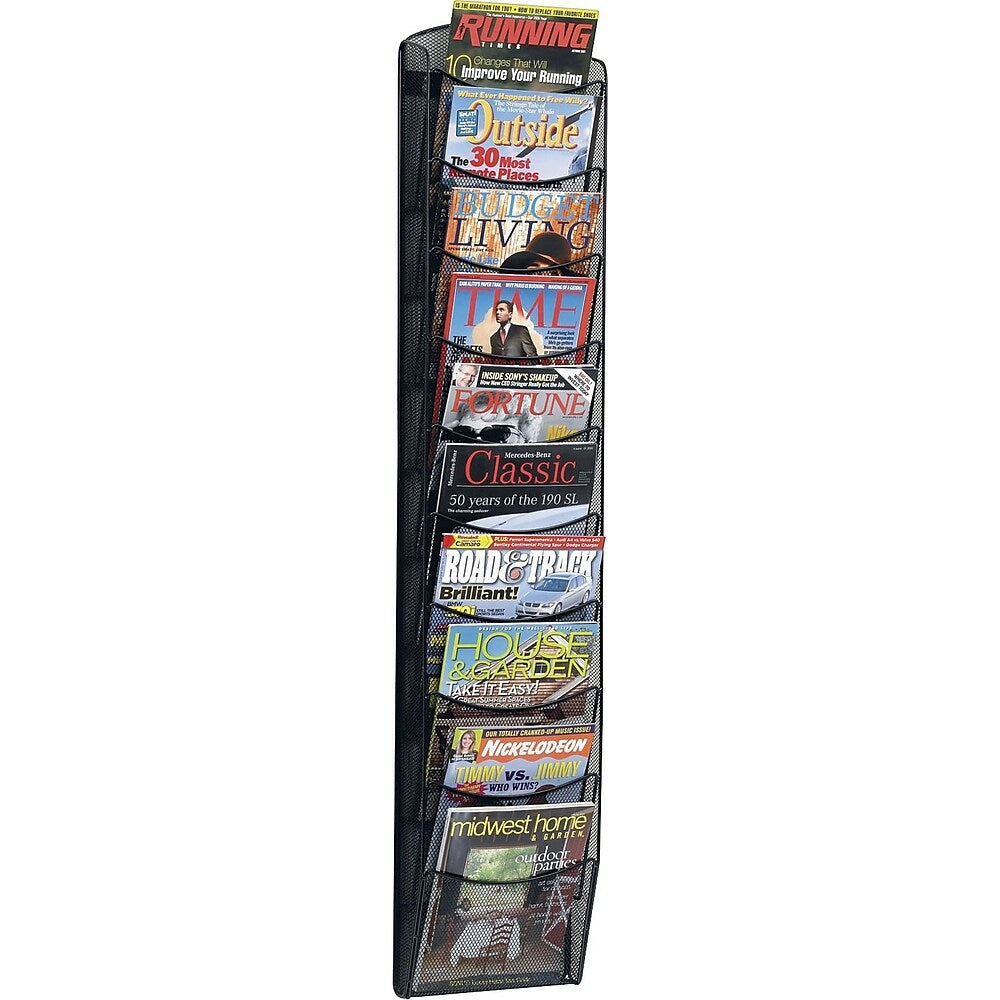 Porte-revues mural Safco Onyx à 10 compartiments