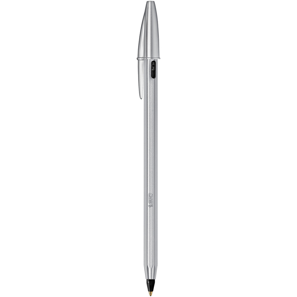 Stylo bille BIC Cristal Metal avec recharges - 1,0 mm - Noir