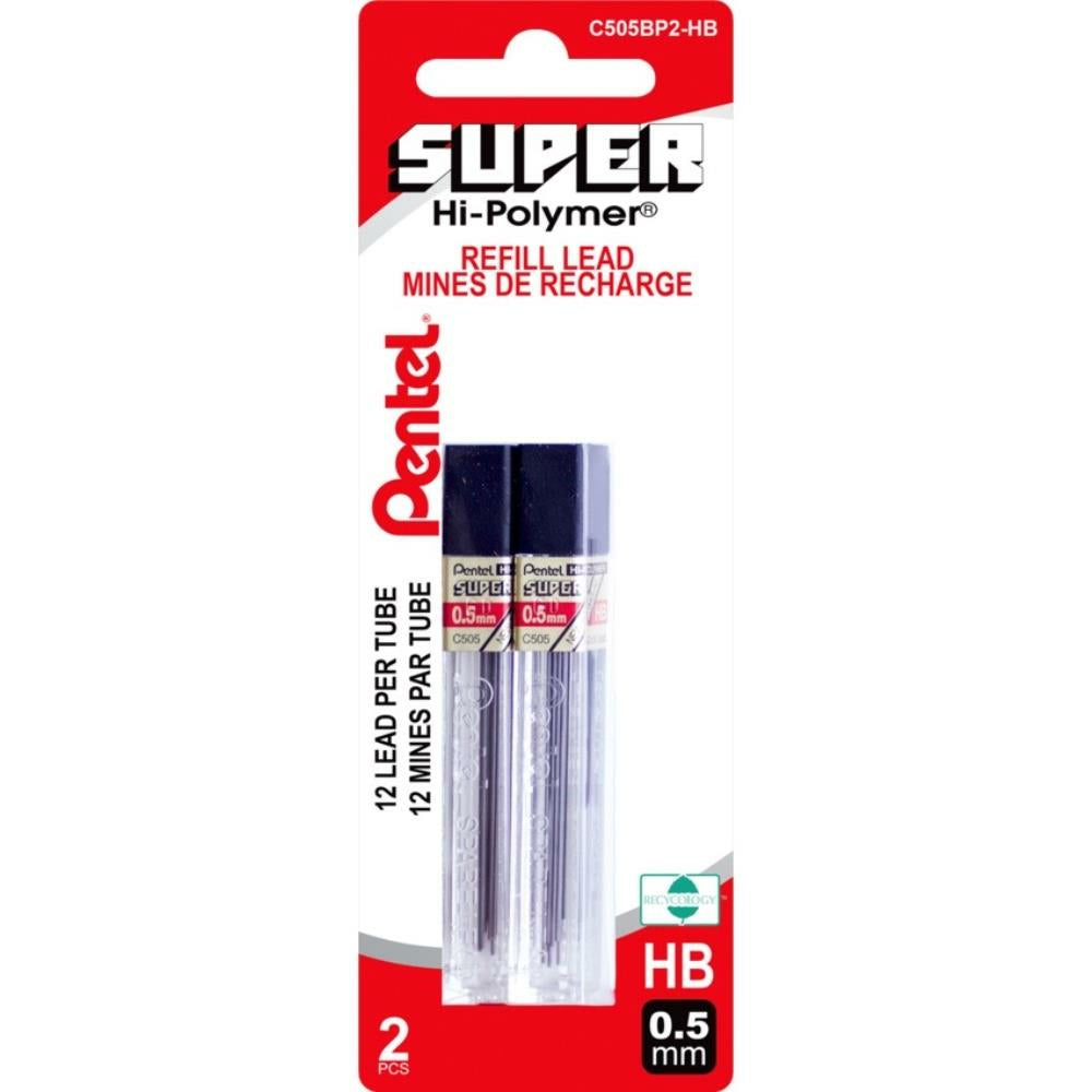 Pentel Super Hi-Polymer Refill Leads 0.5mm - 24 Refills
