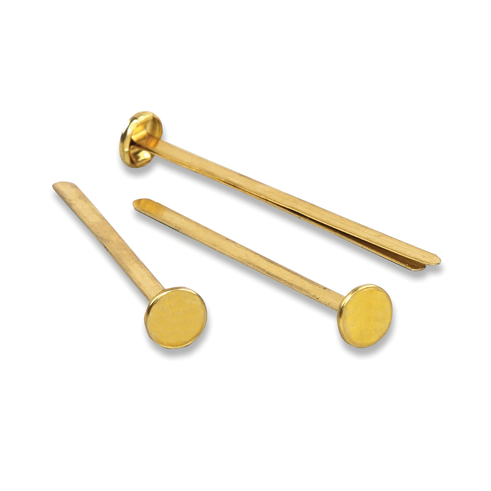 ACCO Solid Brass Paper Fasteners - 2" Shank - 100 Pack