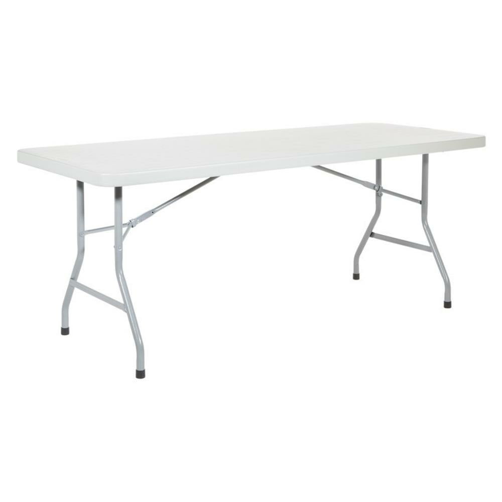 Table pliante rectangulaire en résine gris clair (BT06Q)