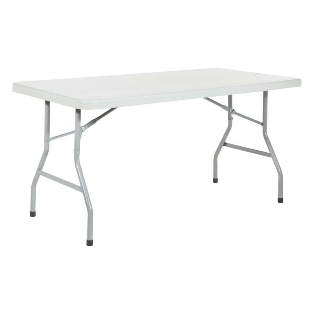 Rectangular resin folding table light grey (BT05Q)