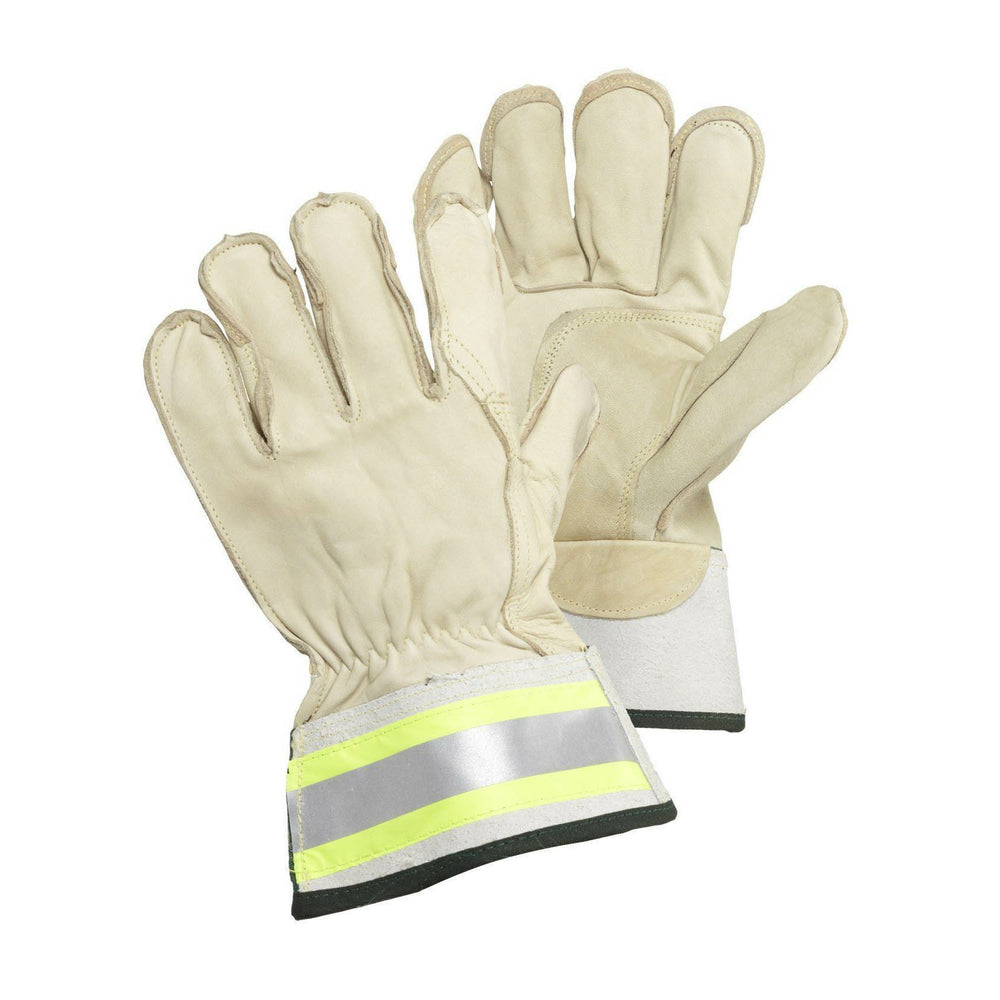 Forcefield Linesmans Gloves With 2" Reflective Cuff - Small - Beige