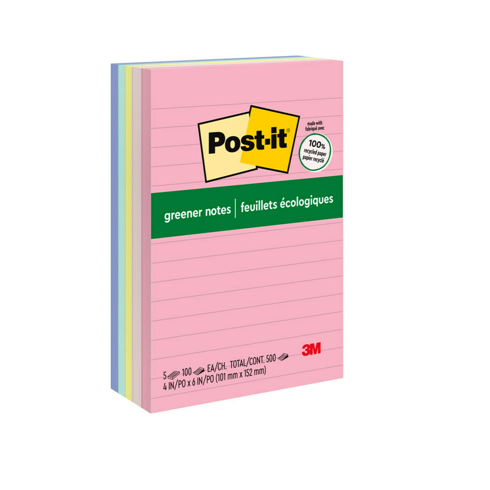 Post-it Greener Notes - Sweet Sprinkles Collection - 4" x 6" - 5 Pack