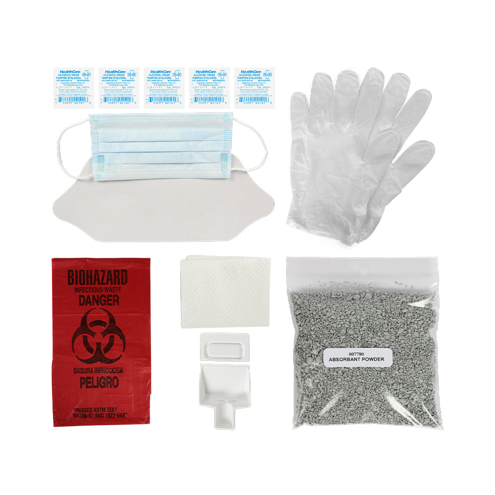 Kit Ziplock de nettoyage des fluides corporels présentant un risque biologique Wasip (F7595R101)