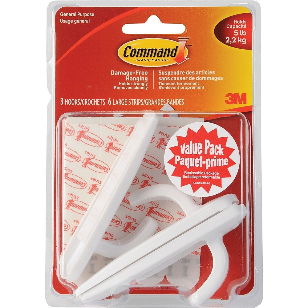 Crochets adhésifs Command, grands