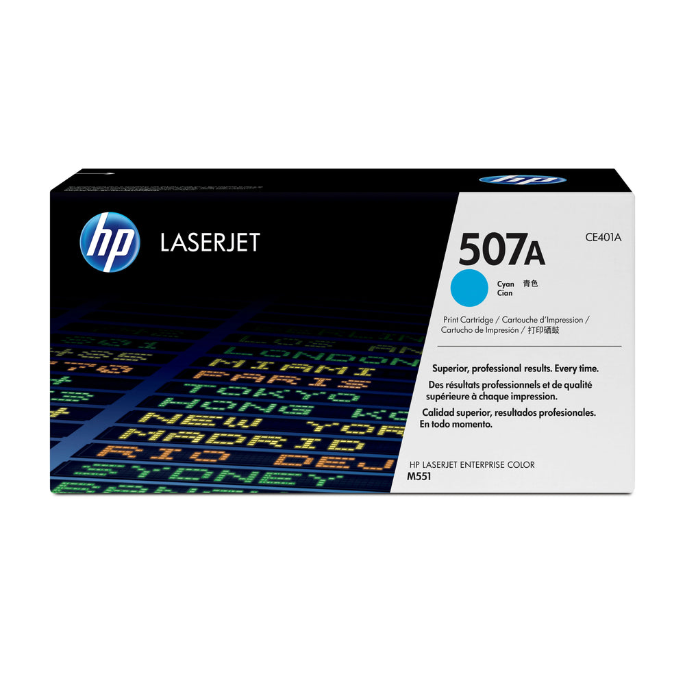 Cartouche de toner cyan HP 507A LaserJet d'origine (CE401A)