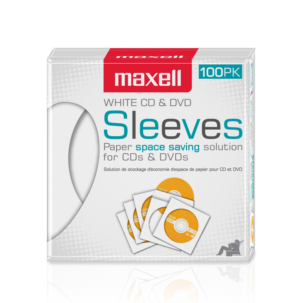 Maxell Envelope for CD/DVD - White - 100 Pack