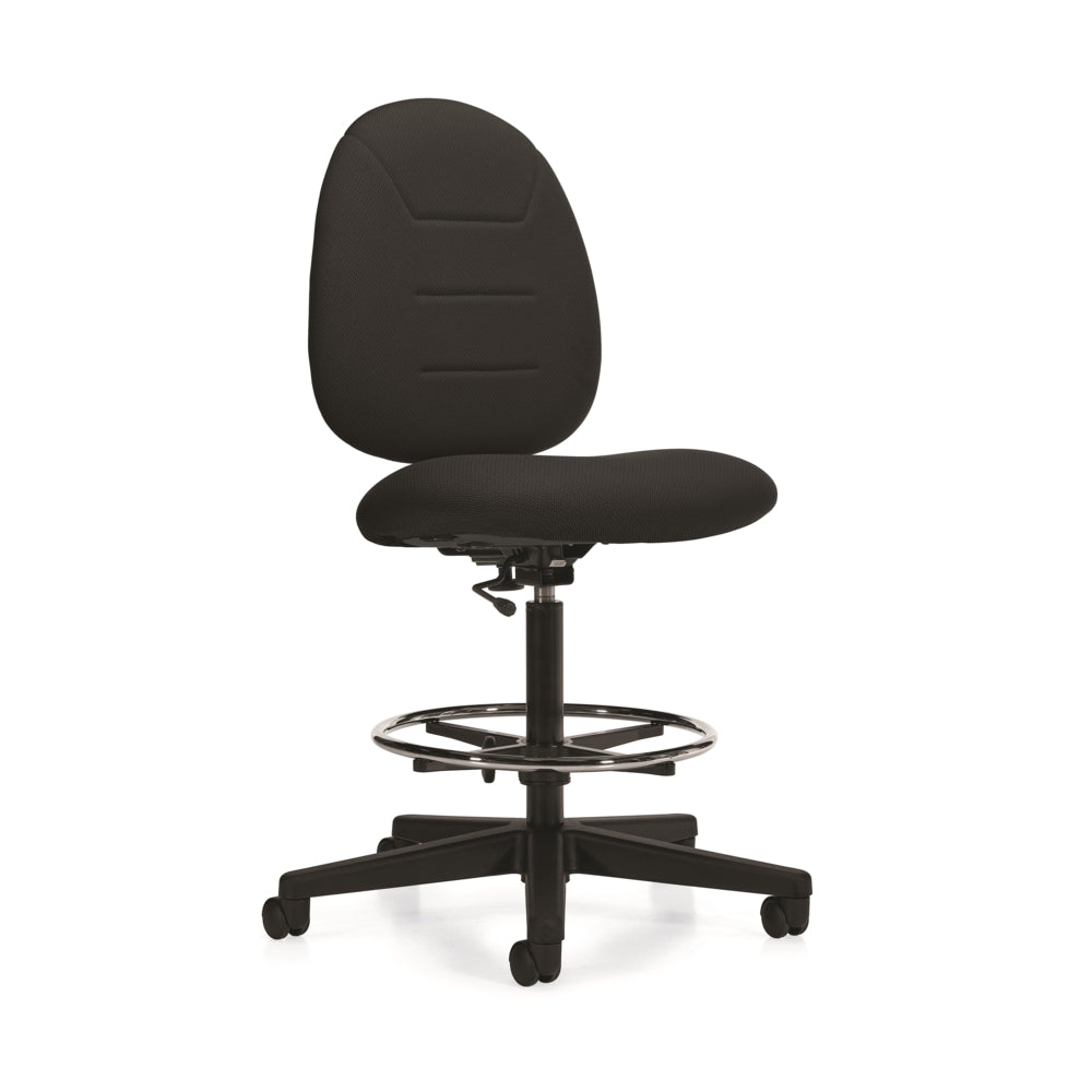 Tabouret de dessinateur sans accoudoirs à dossier bas Global ErgoComfort - Noir