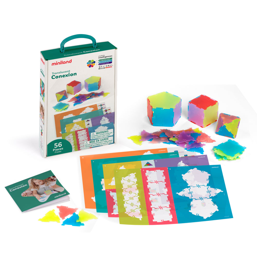 Miniland Educational Translucent Conexion 56-Piece Set