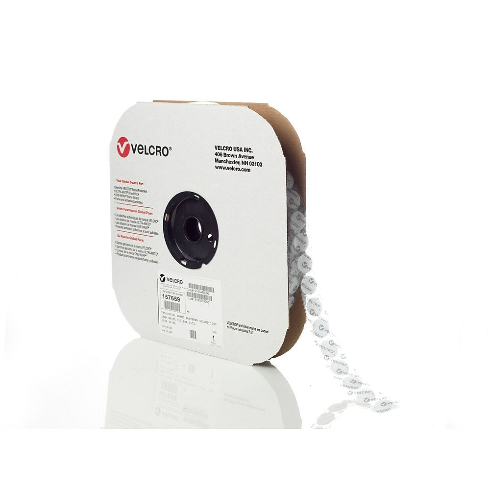 Velcro 3/4" Coin, White Loop (1028 Coins)