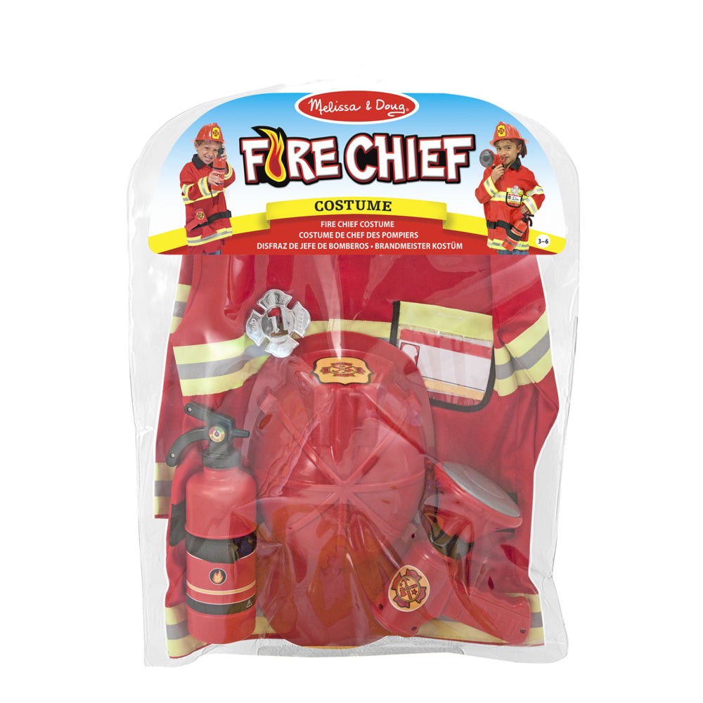 Melissa & Doug Ensemble de costumes de jeu de rôle de chef des pompiers