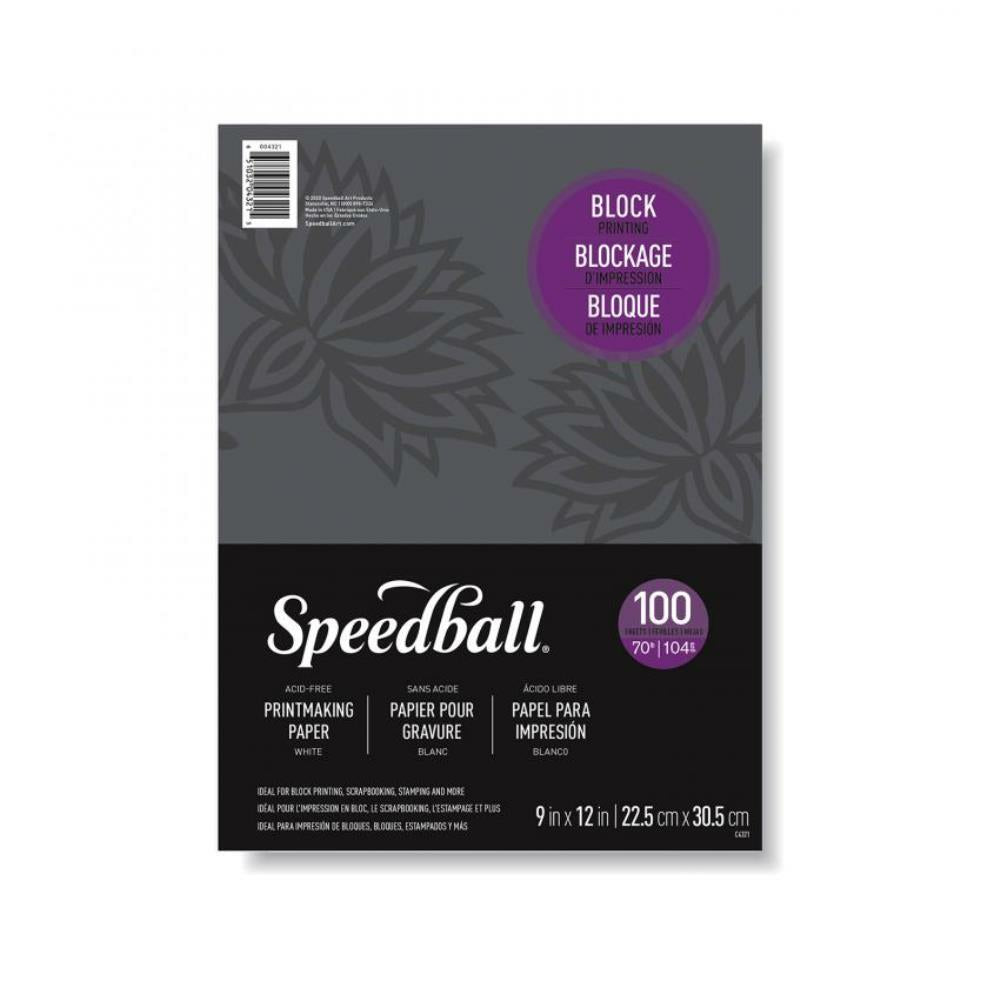 Speedball Block Printing Paper, 9" X 12", 100 Sheets