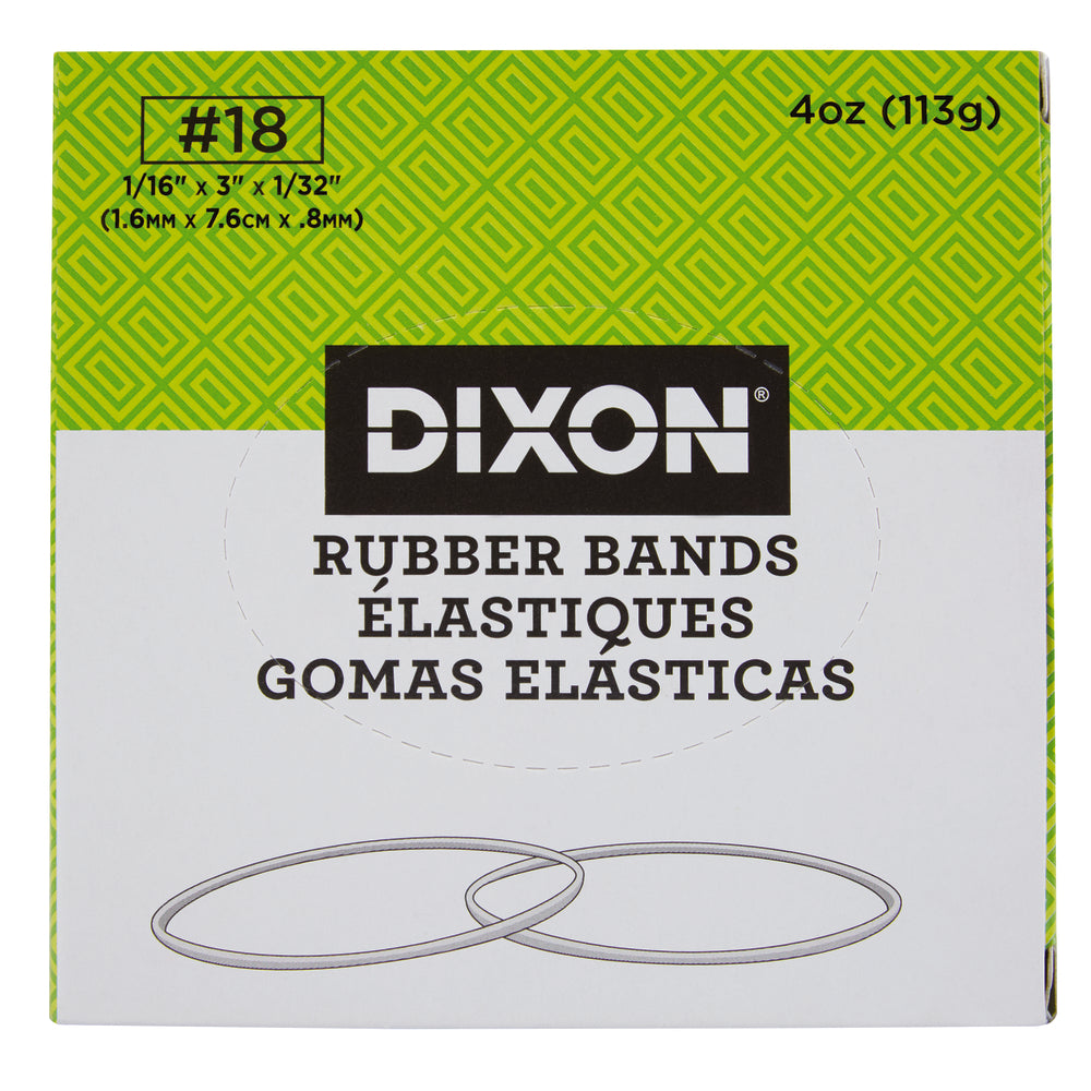 Élastiques Dixon - #18 - 1/16" x 3" - boîte de 1/4 lb