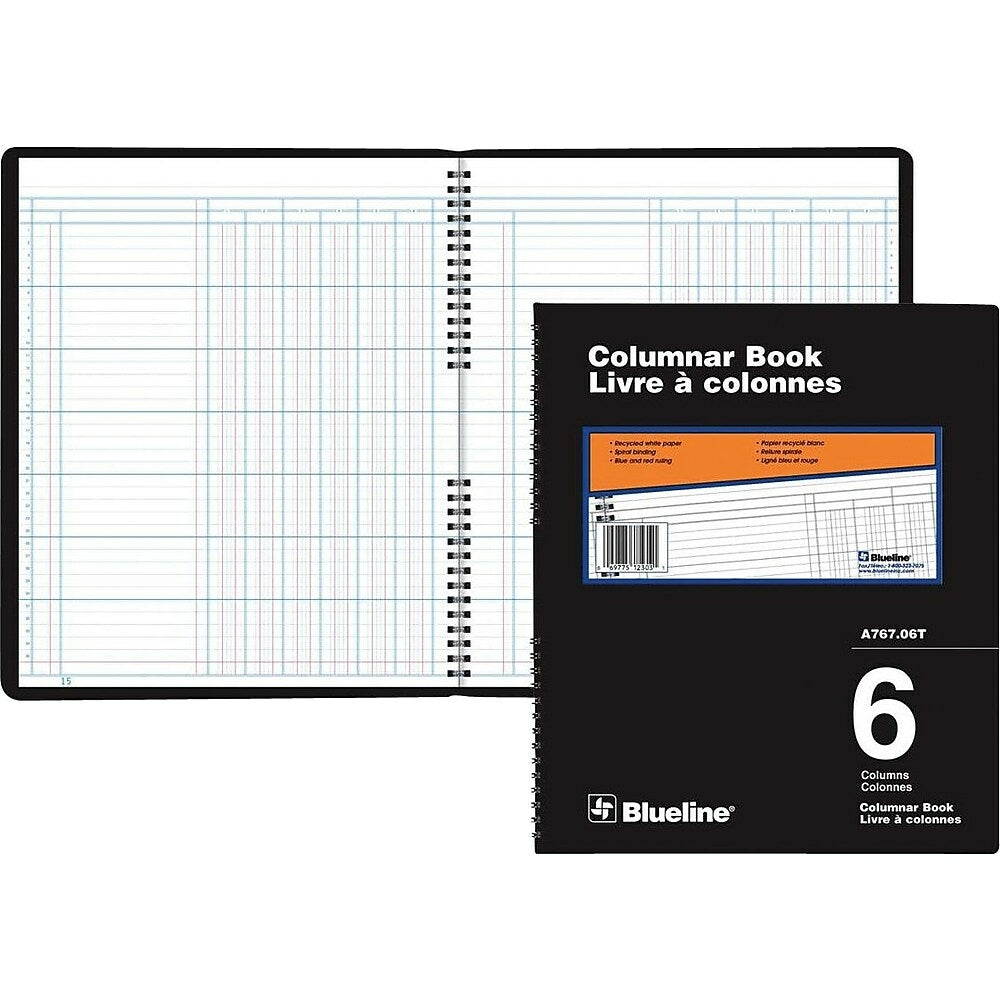 Blueline A767 Columnar Book, A767-06T, 6 Columns