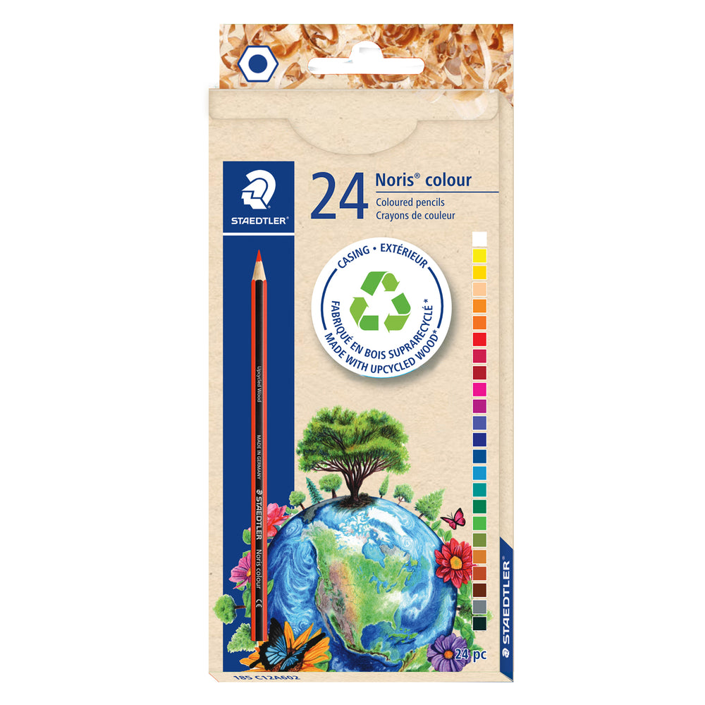 Crayons de couleur Staedtler Wopex - Assortis - Paquet de 24