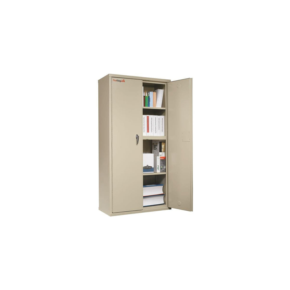 Armoire de rangement FireKing 72 po H à 4 étagères, ignifuge - Parchemin